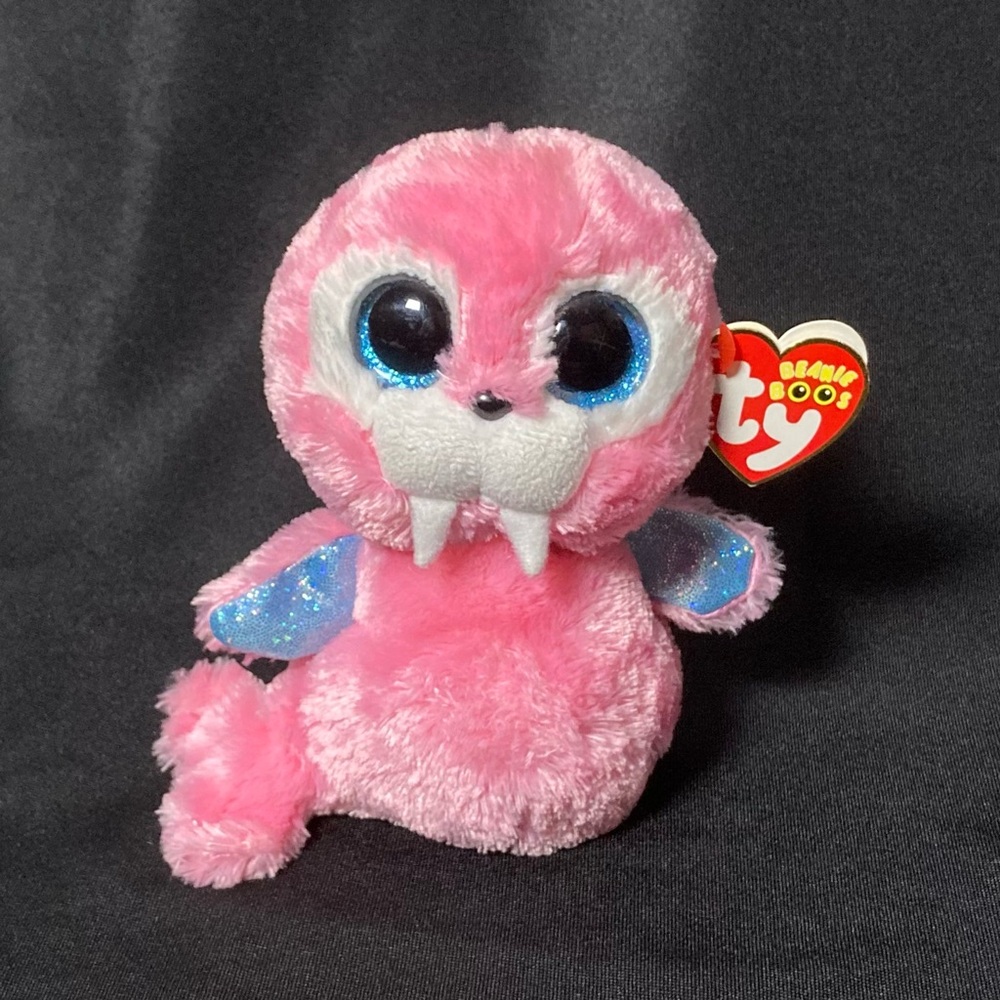 ๐คโญ๏ธ RARE 2016 Ty Beanie Boo Tusk The Pink Walrus Beanie Baby
